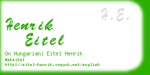 henrik eitel business card